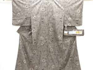花唐草模様織り出し本場泥大島紬着物(5マルキ)